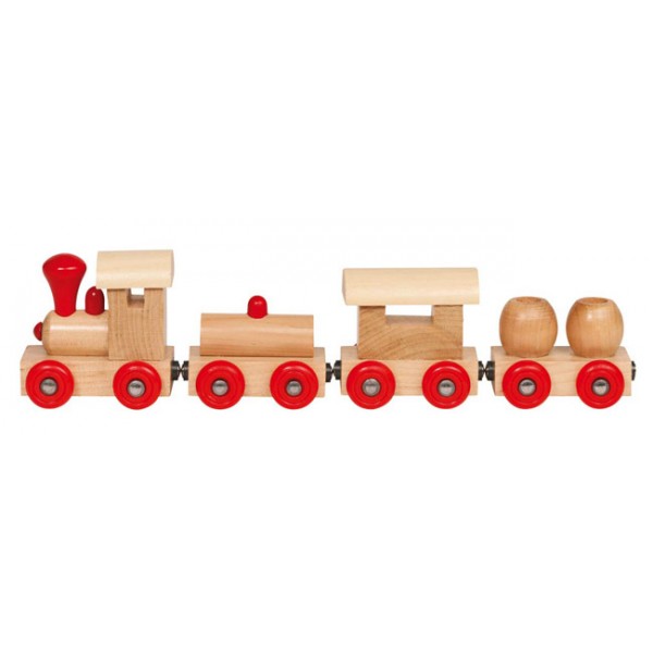 Petit train en bois magnétique - Train en bois pour les petits